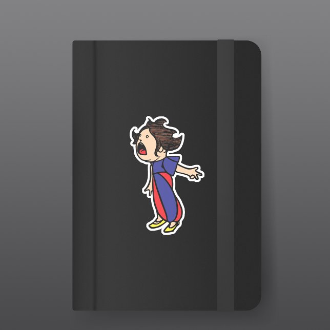 Sticker Vintage Yelling Kid (Créateur téléchargé)