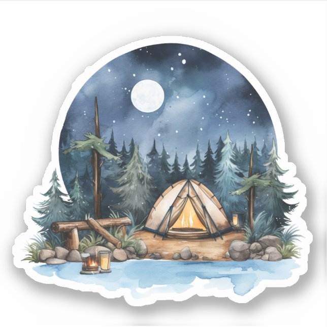 Sticker Vinyl Camping (Devant)