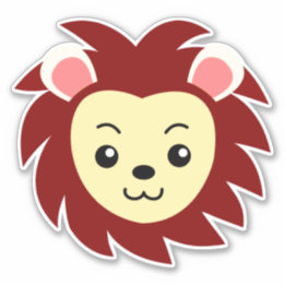 Sticker Vinyl Coupé Personnalisé Face Lion