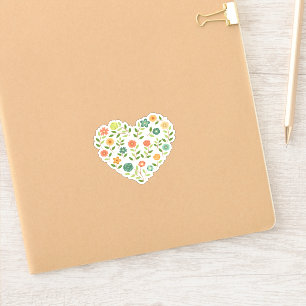 Sticker Vinyl Coupé Sur Mesure Du Coeur Floral