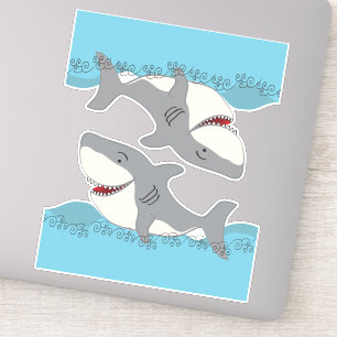 Sticker Vinyl de la rue du requin