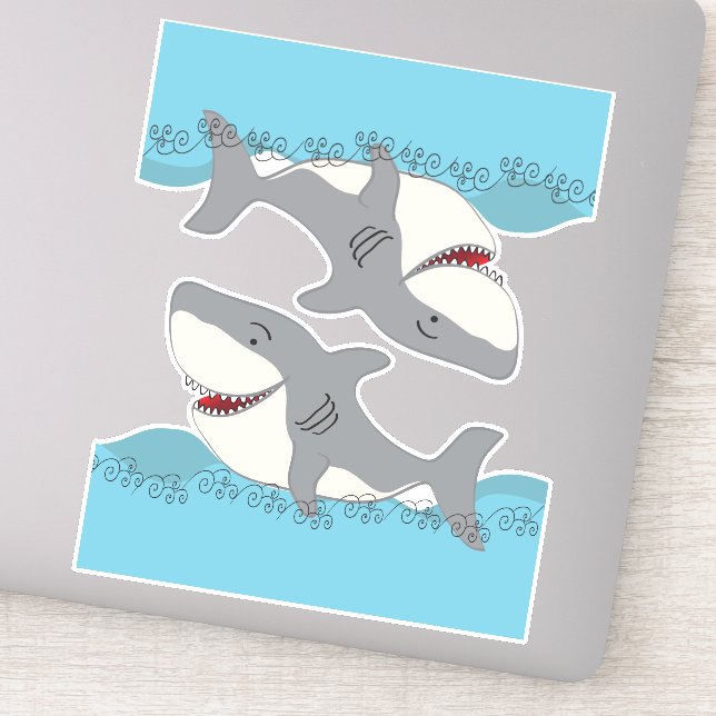 Sticker Vinyl de la rue du requin (Détail)