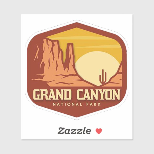 Sticker Vinyl du Parc National du Grand Canyon (Feuille)