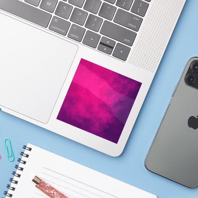 Sticker Vinyl Gradient Neon - Personnalisable (Ordinateur portable avec iPhone)