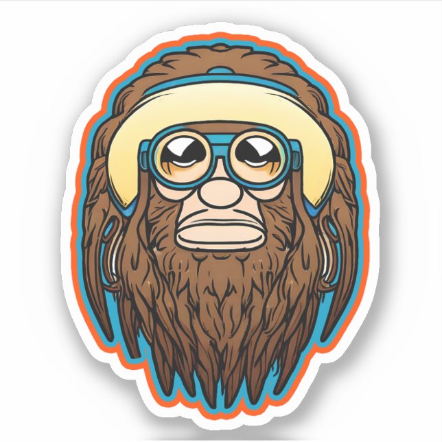 Sticker Vinyl Hippie Sasquatch (Devant)