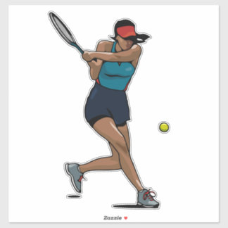 Sticker Vinyl Lecteur Femme Tennis