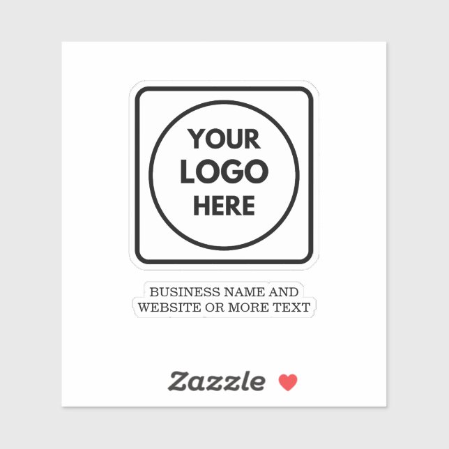 Sticker Vinyl Rectangle Logo Text Business QR label (Feuille)