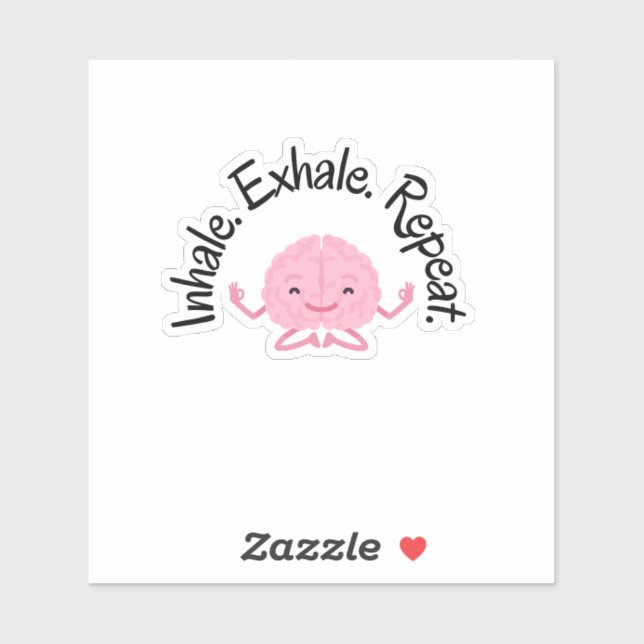 Sticker Vinyl Respiration Cerveau (Feuille)