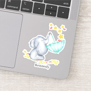 Sticker Vinyle contagieux d'étoiles filantes d'éléphant