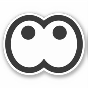 Sticker Vinyle de l'eyeball de caricature