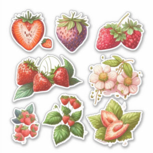 Sticker Vinyle de Patch de Fraise