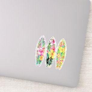 Sticker Vinyle de surf floral