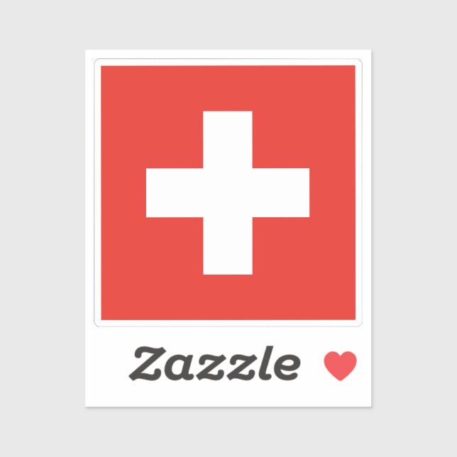Sticker Vinyle drapeau de la Suisse (Feuille)