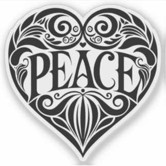 sticker vinyle Peace and Love