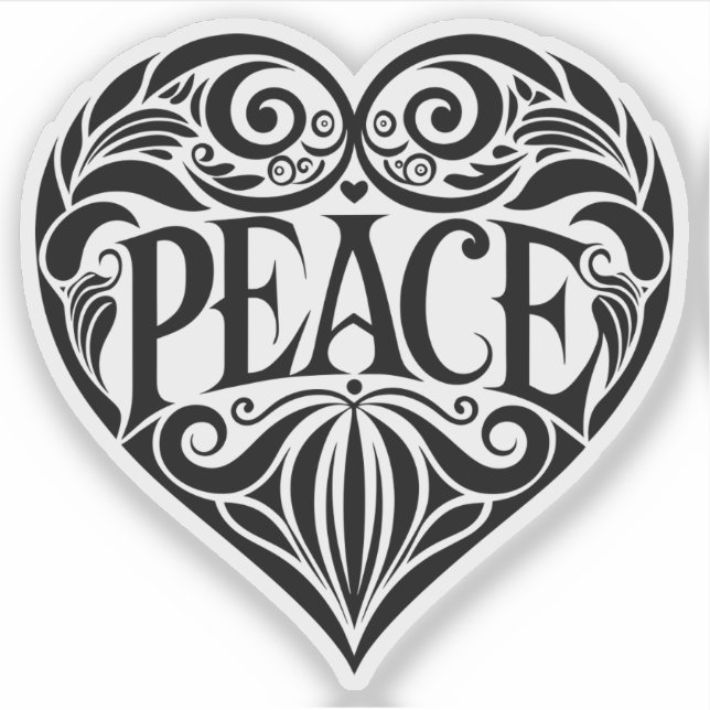 sticker vinyle Peace and Love (Devant)