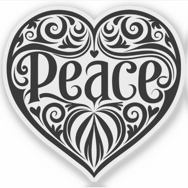 sticker vinyle Peace and Love (Devant)