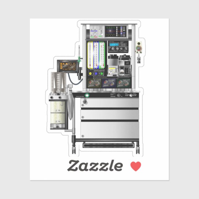 Sticker Vinyle pour machine d'anesthésie (Feuille)