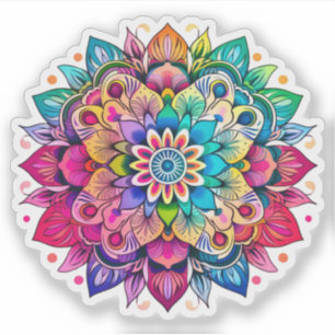 sticker vinyle Rainbow Mandala