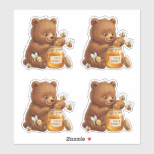 Sticker Vinyle sur mesure Ourson et Abeilles