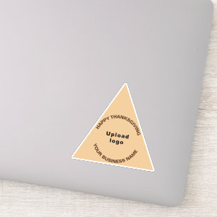 Sticker Vinyle Triangle Brun Clair de Remerciement d'Affai