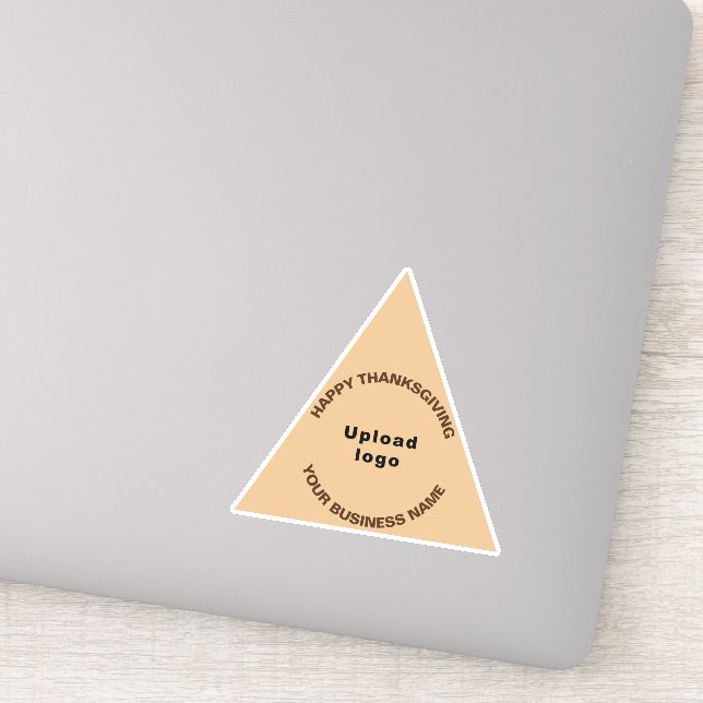 Sticker Vinyle Triangle Brun Clair de Remerciement d'Affai (Détail)