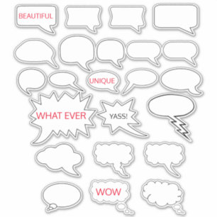 Sticker Vinyle vide de bulle de la parole