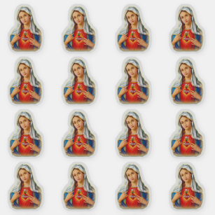Sticker Vinyle vintage religieux catholique de Vierge