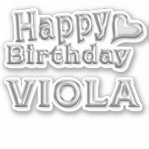 Sticker Viola Happy Birthday
