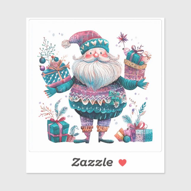 Sticker violet pour Joyeux Noël ! (Feuille)