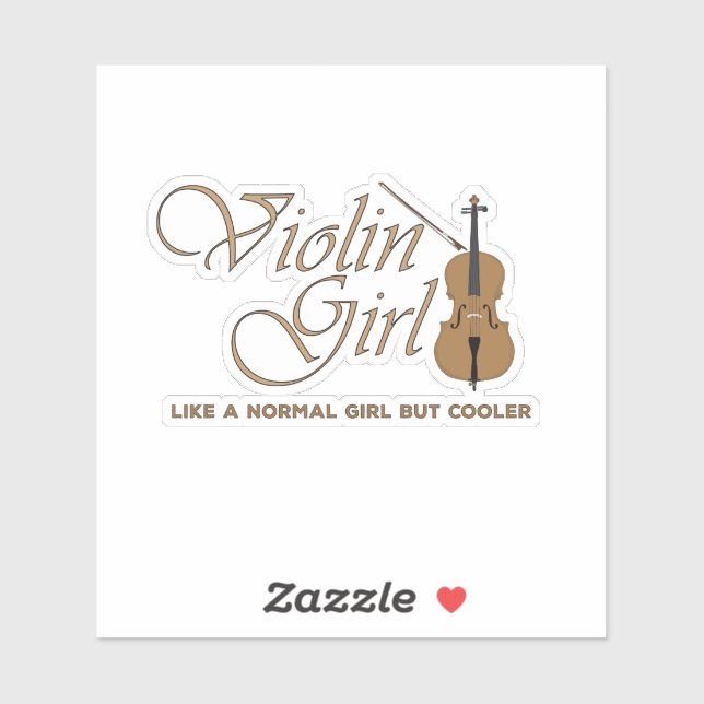 Sticker Violin Girl, like a normal girl but cooler (Feuille)