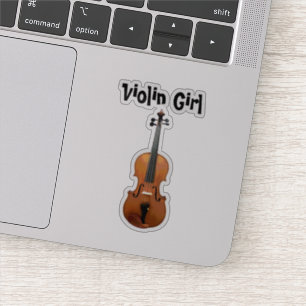 Sticker Violon Girl Musique mignonne Motivationnelle