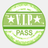 Sticker VIP Pass Party (chaux)