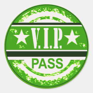 Sticker VIP Pass Party (vert)