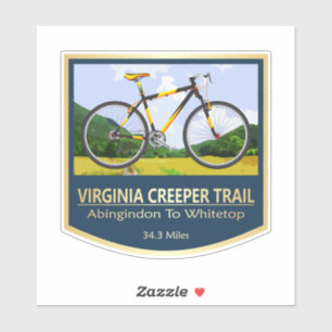 Sticker Virginia Creeper Trail (bike2)