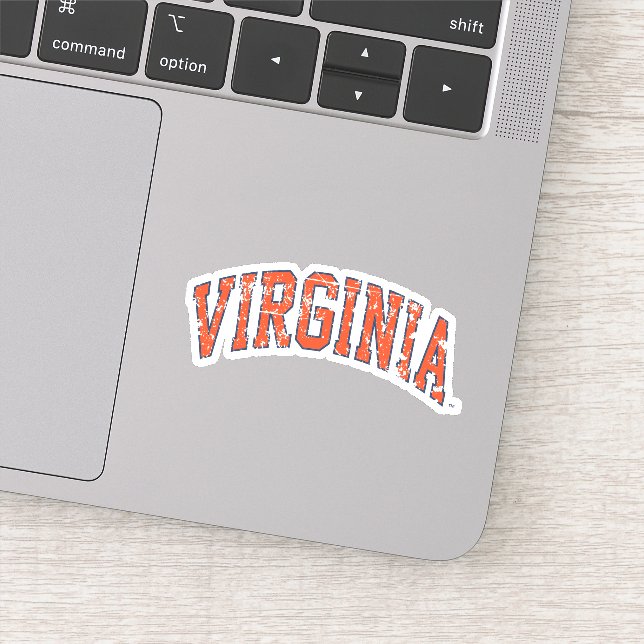 Sticker Virginia Wordmark en détresse (Détail)