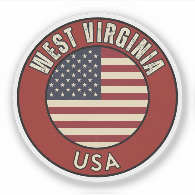 Sticker Virginie occidentale  États-Unis d'Amérique  (Devant)
