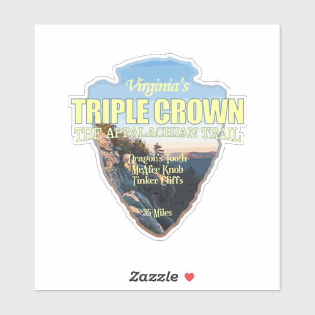Sticker Virginie Triple Crown (flèche) (Feuille)