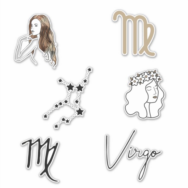 Sticker Virgo le premier anniversaire astrologie zodiac (Devant)