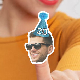 Sticker Visage Anniversaire Personnalisé, Sticker