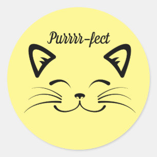 Sticker Visage Chat Purr-fect