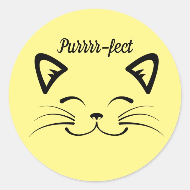 Sticker Visage Chat Purr-fect (Devant)