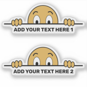 Sticker Visage de dessin Visage Coupe de contour de texte 