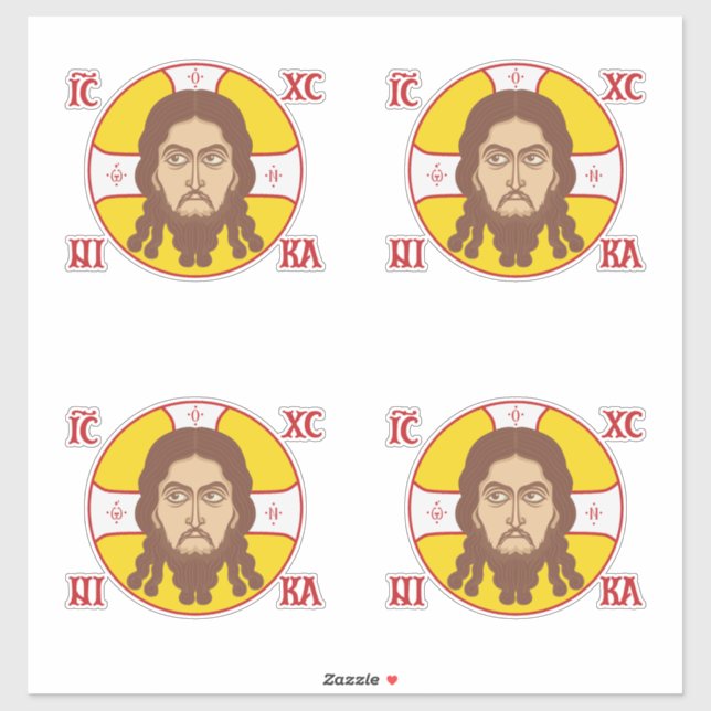 Sticker Visage de Jésus Christ Icône Orthodoxe (Feuille)