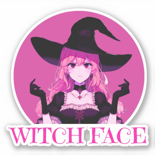 Sticker Visage de la sorcière (Devant)