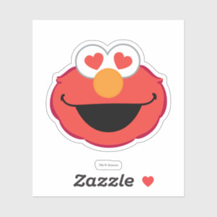 Sticker Visage de sourire d'Elmo avec les yeux en forme de