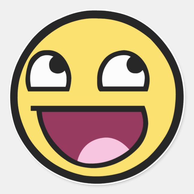 Sticker Visage génial (Devant)