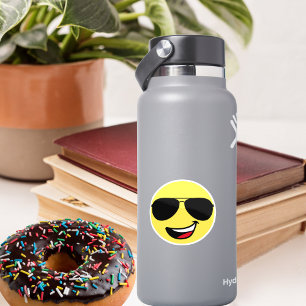 Sticker Visage heureux mignon et lunettes d'aviateur, amus