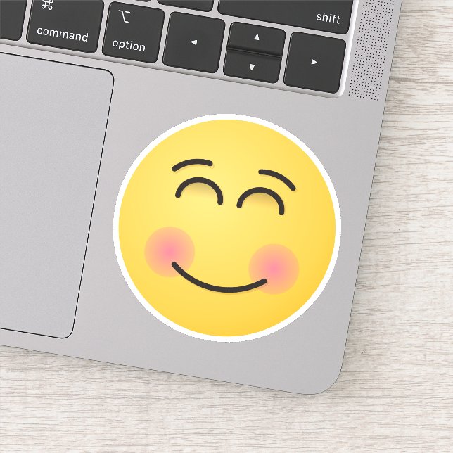 Sticker Visage souriant aux yeux souriants (Détail)