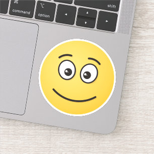 Sticker Visage souriant avec yeux ouverts