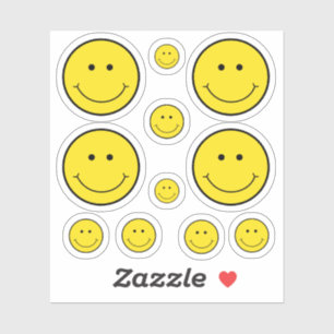 Sticker Visage souriant jaune